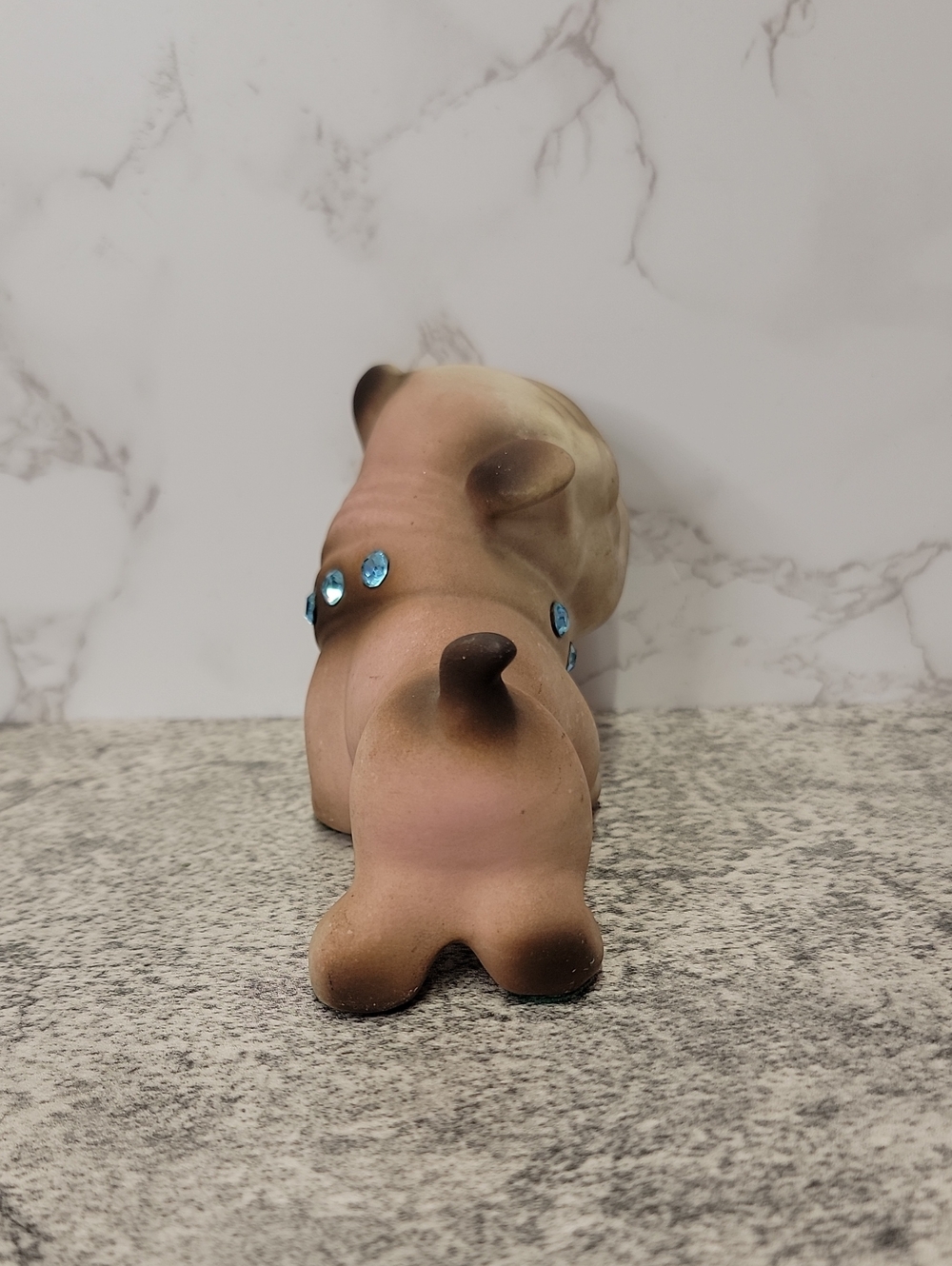 Rare Vintage Roselane Pottery sparkly eyes Bulldog - Picture 4 of 10